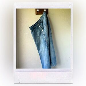 GAP Denim Button Front Midi Skirt